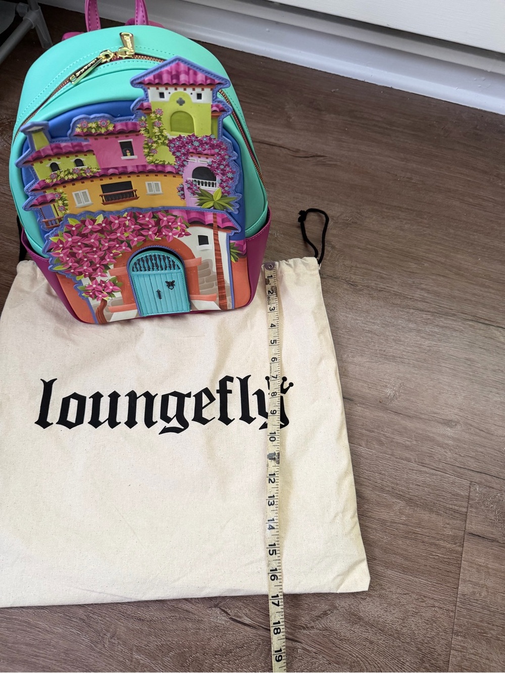 NWOT Disney loungefly Mirabel Encanto backpack house w/ loungefly dust bag - Picture 12 of 12